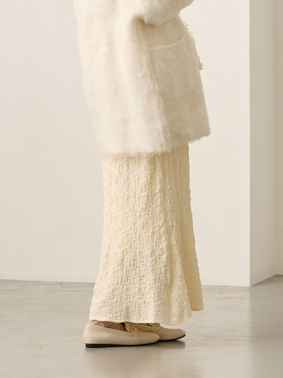 弹力美人鱼裙 象牙色