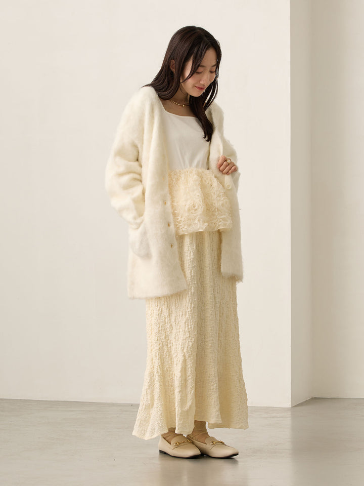 ふわシャギーカーディガン Ecru