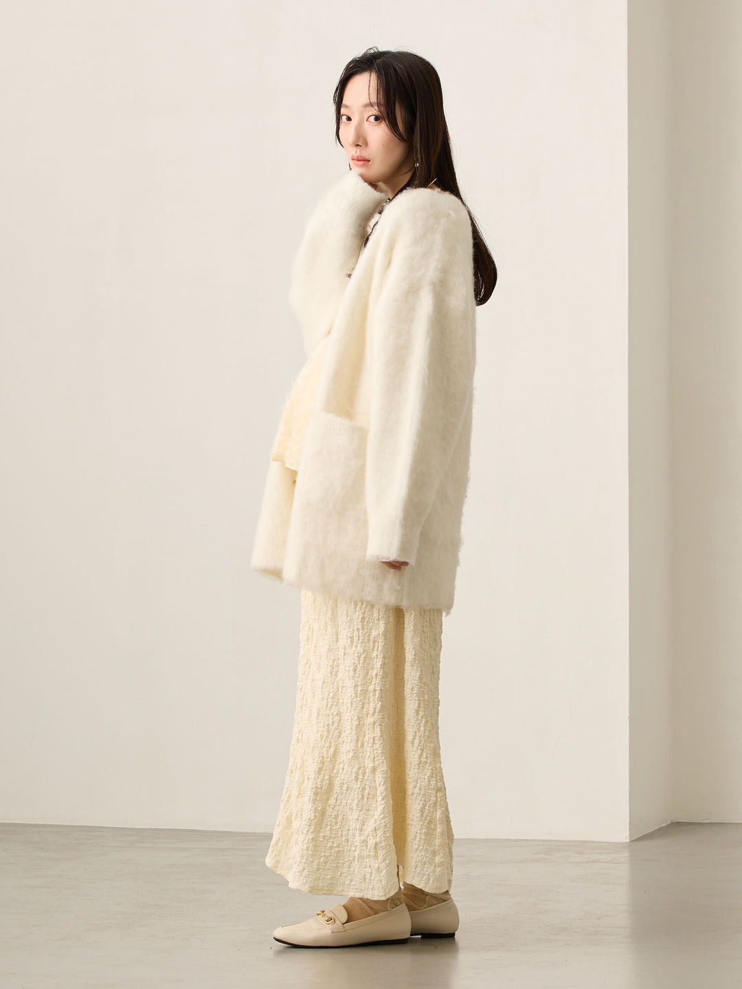 弹力美人鱼裙 象牙色