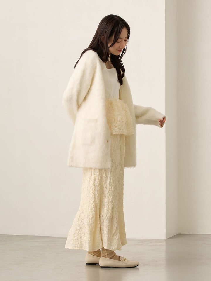 ふわシャギーカーディガン Ecru