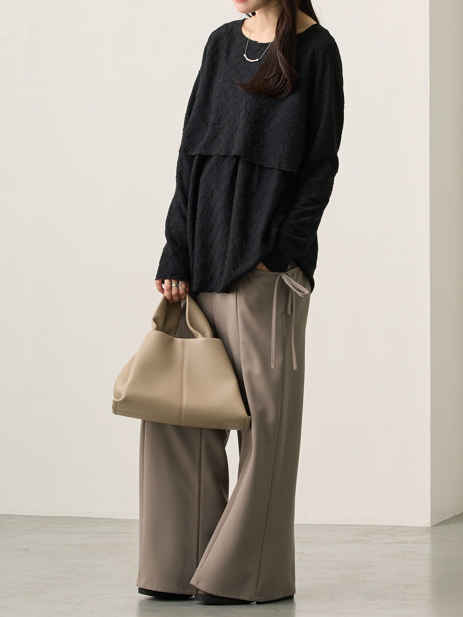 メローデザイントップス Black – honono for mom&baby