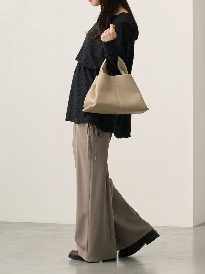 侧边蝴蝶结裤 灰色