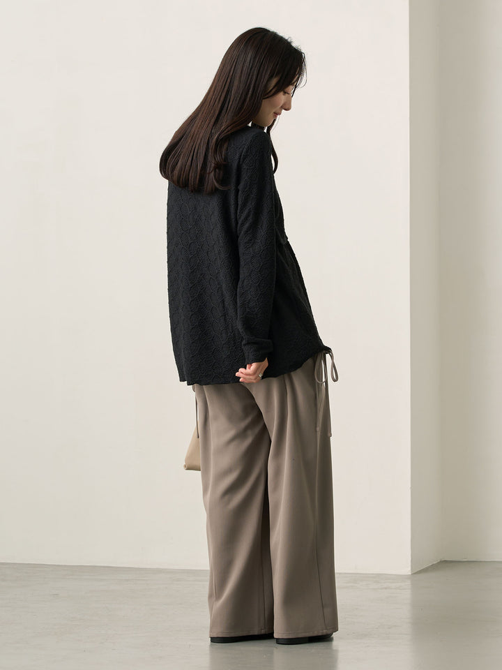 侧边蝴蝶结裤 灰色