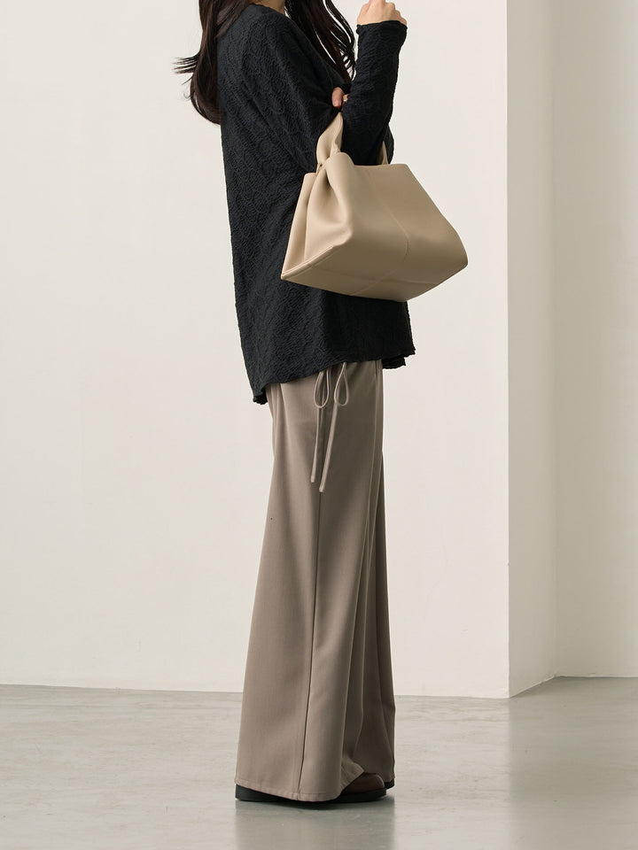 侧边蝴蝶结裤 灰色