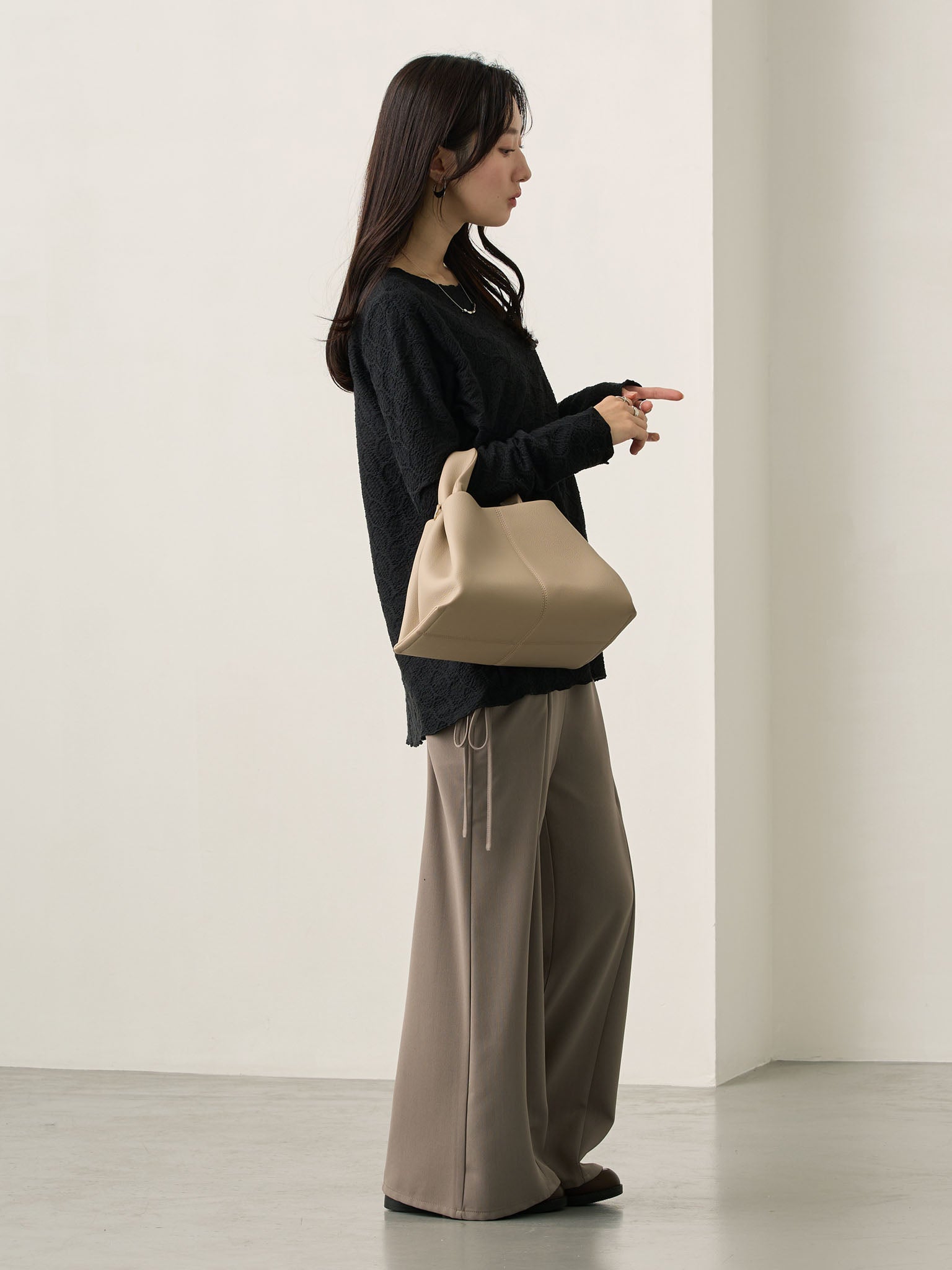 メローデザイントップス Black – honono for mom&baby