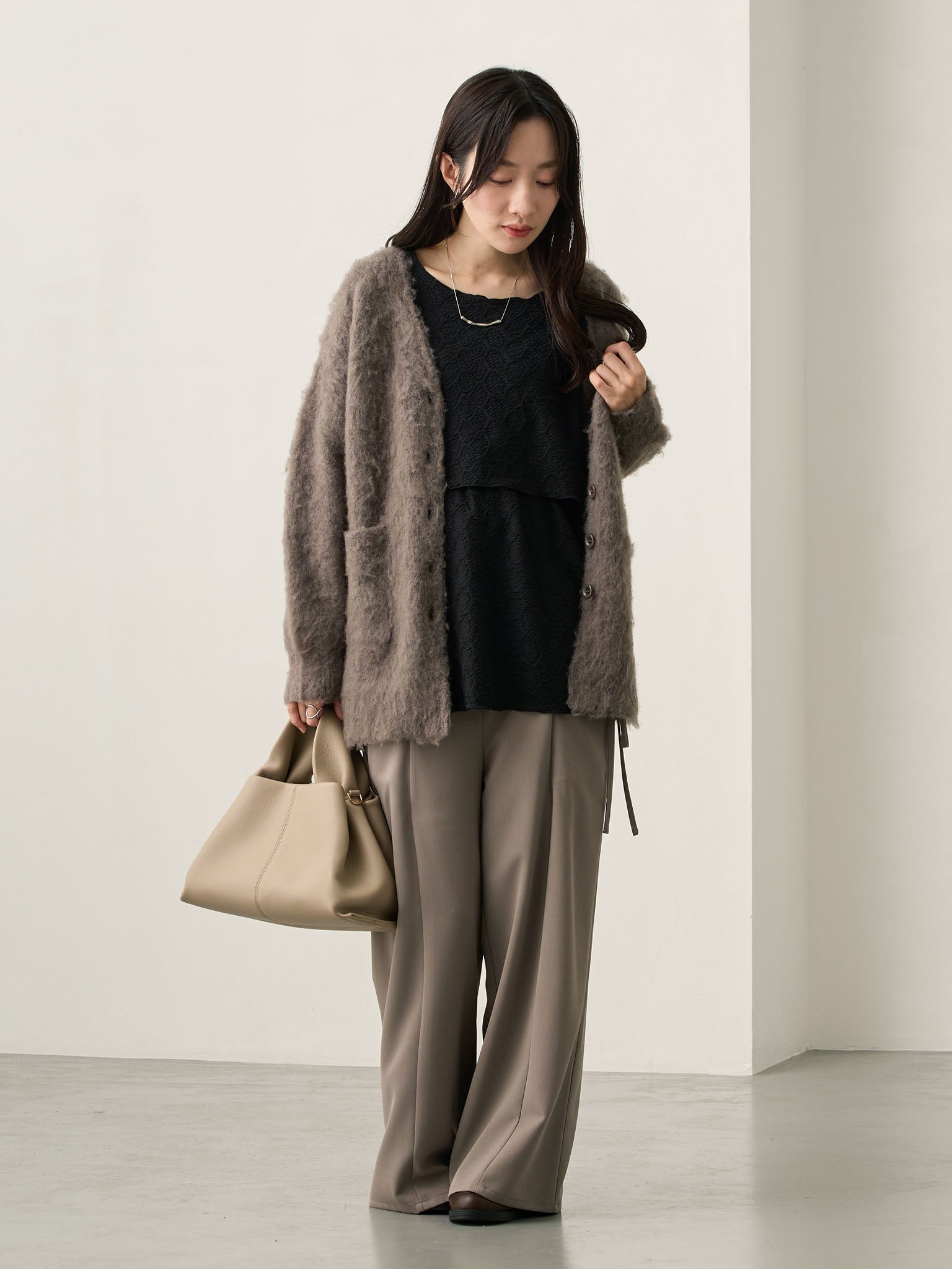 トップス black メローデザイントップス Black – honono for mom&baby