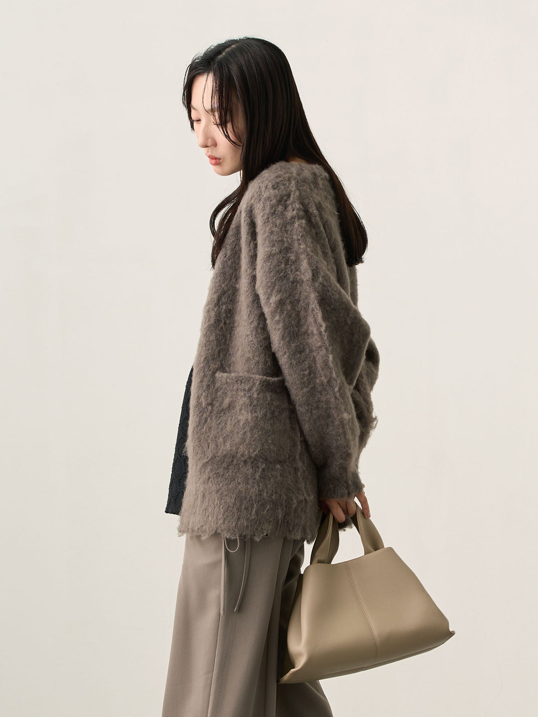 ふわシャギーカーディガン Gray