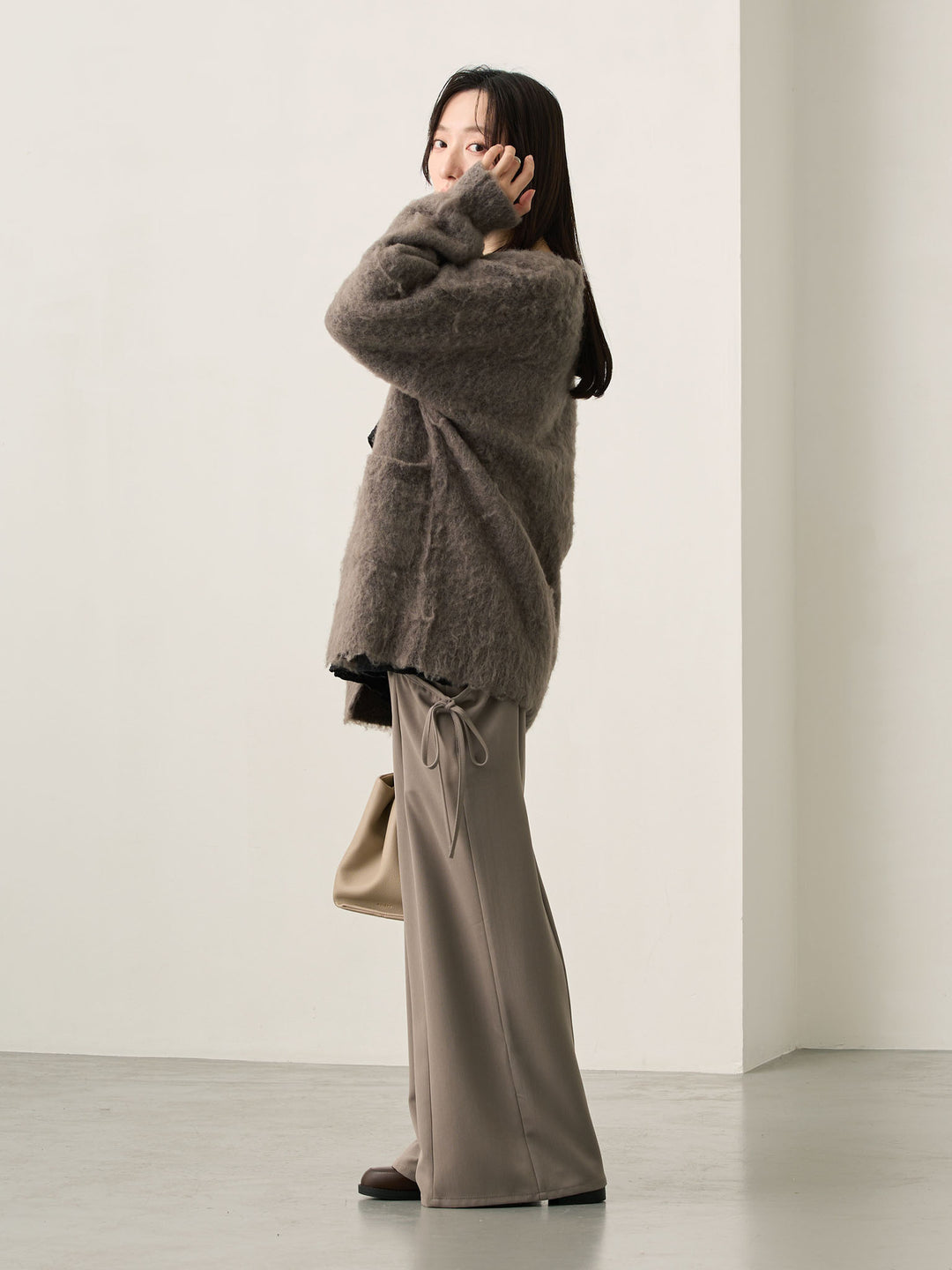 ふわシャギーカーディガン Gray