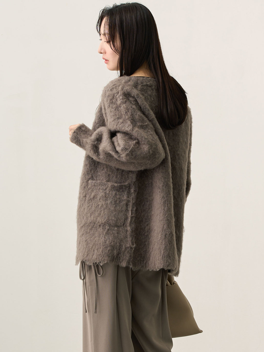 ふわシャギーカーディガン Gray