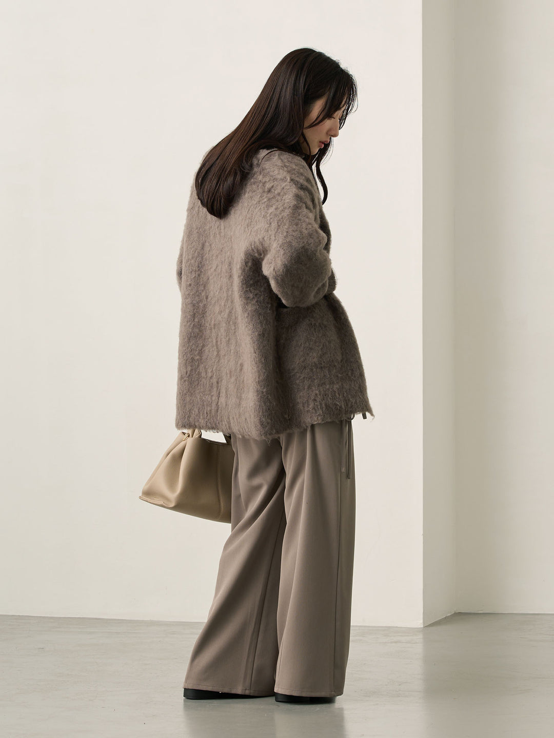 ふわシャギーカーディガン Gray