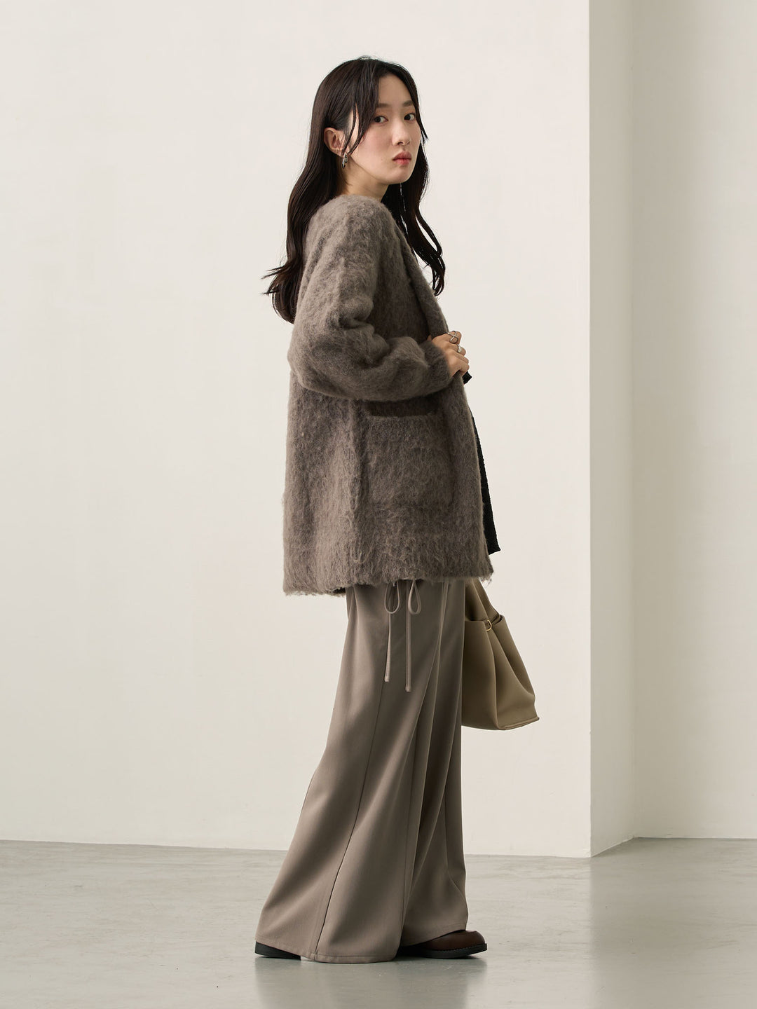 ふわシャギーカーディガン Gray