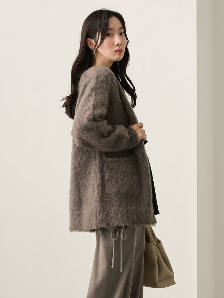 ふわシャギーカーディガン Gray