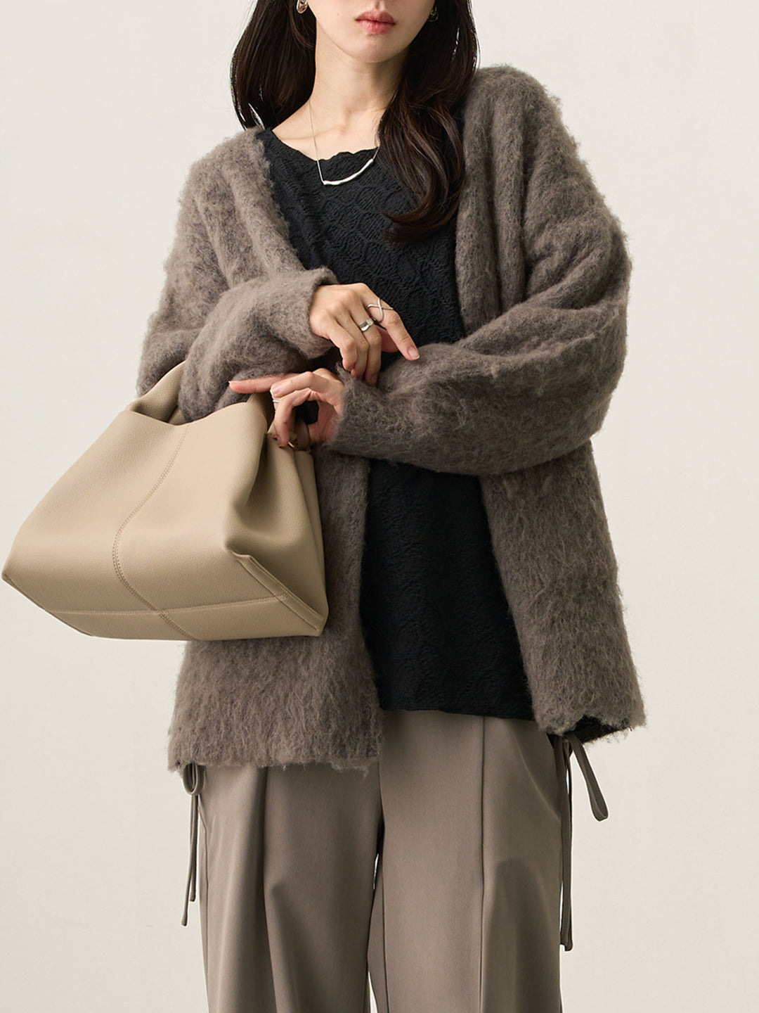 ふわシャギーカーディガン Gray