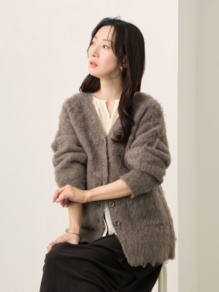 ふわシャギーカーディガン Gray
