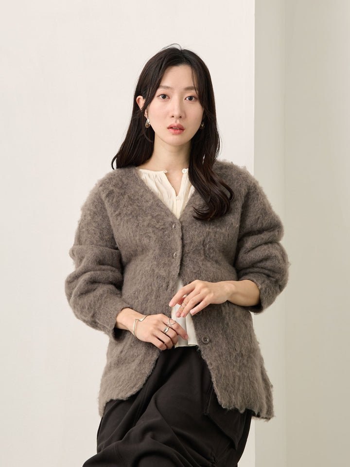 ふわシャギーカーディガン Gray