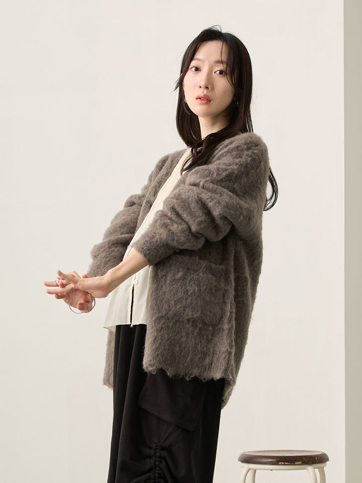 ふわシャギーカーディガン Gray