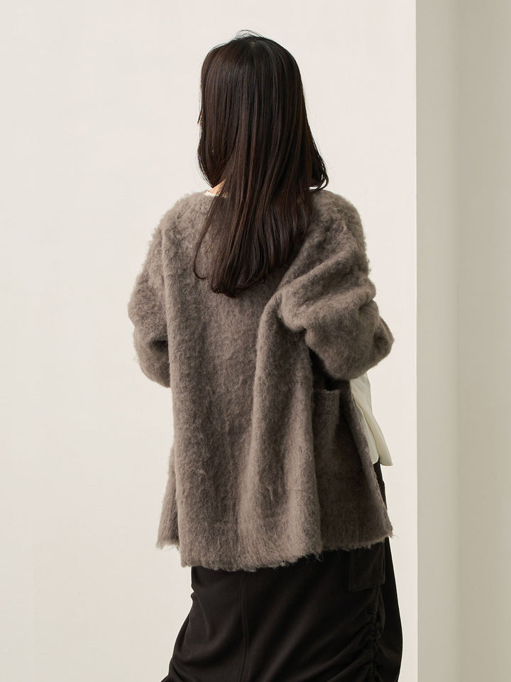 ふわシャギーカーディガン Gray