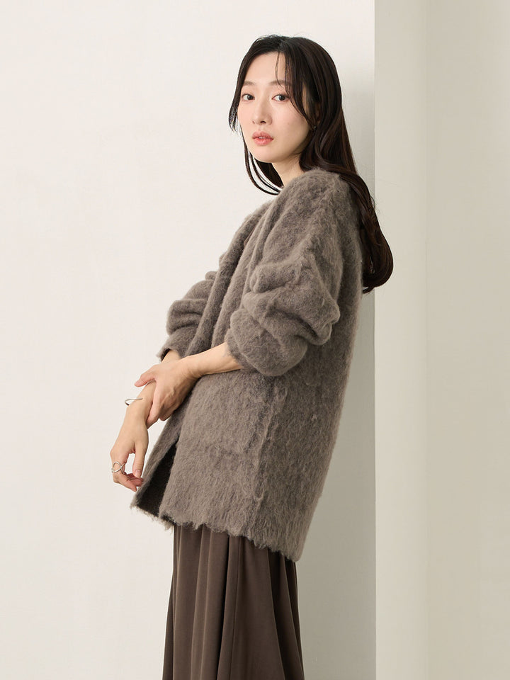 ふわシャギーカーディガン Gray