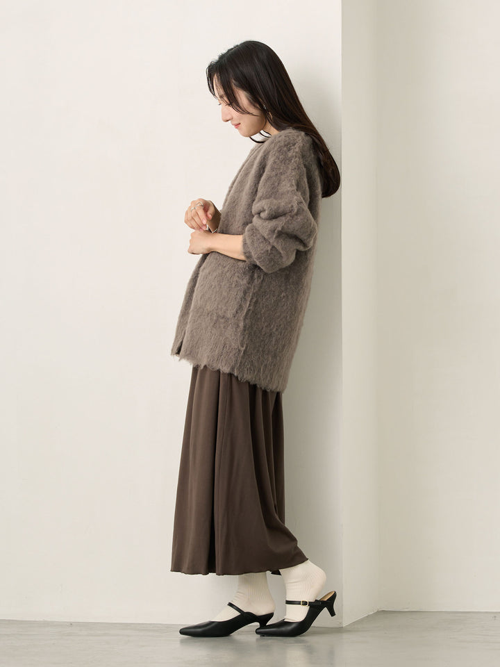 垂坠领连衣裙（炭灰色）