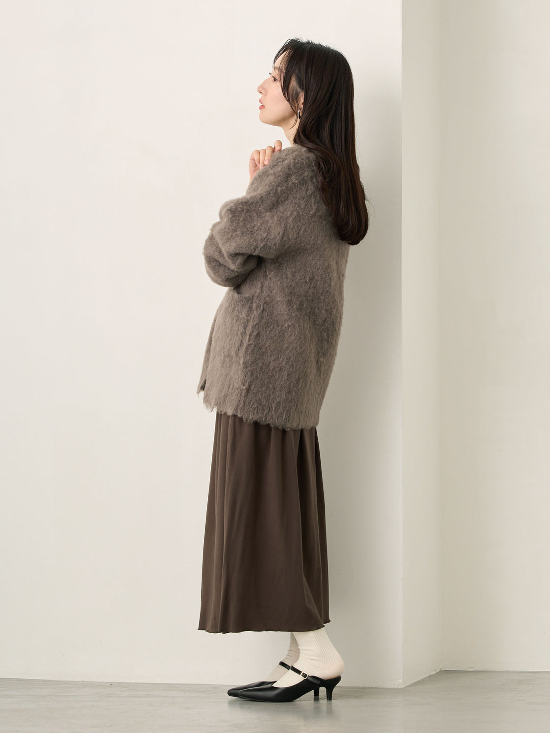 ふわシャギーカーディガン Gray