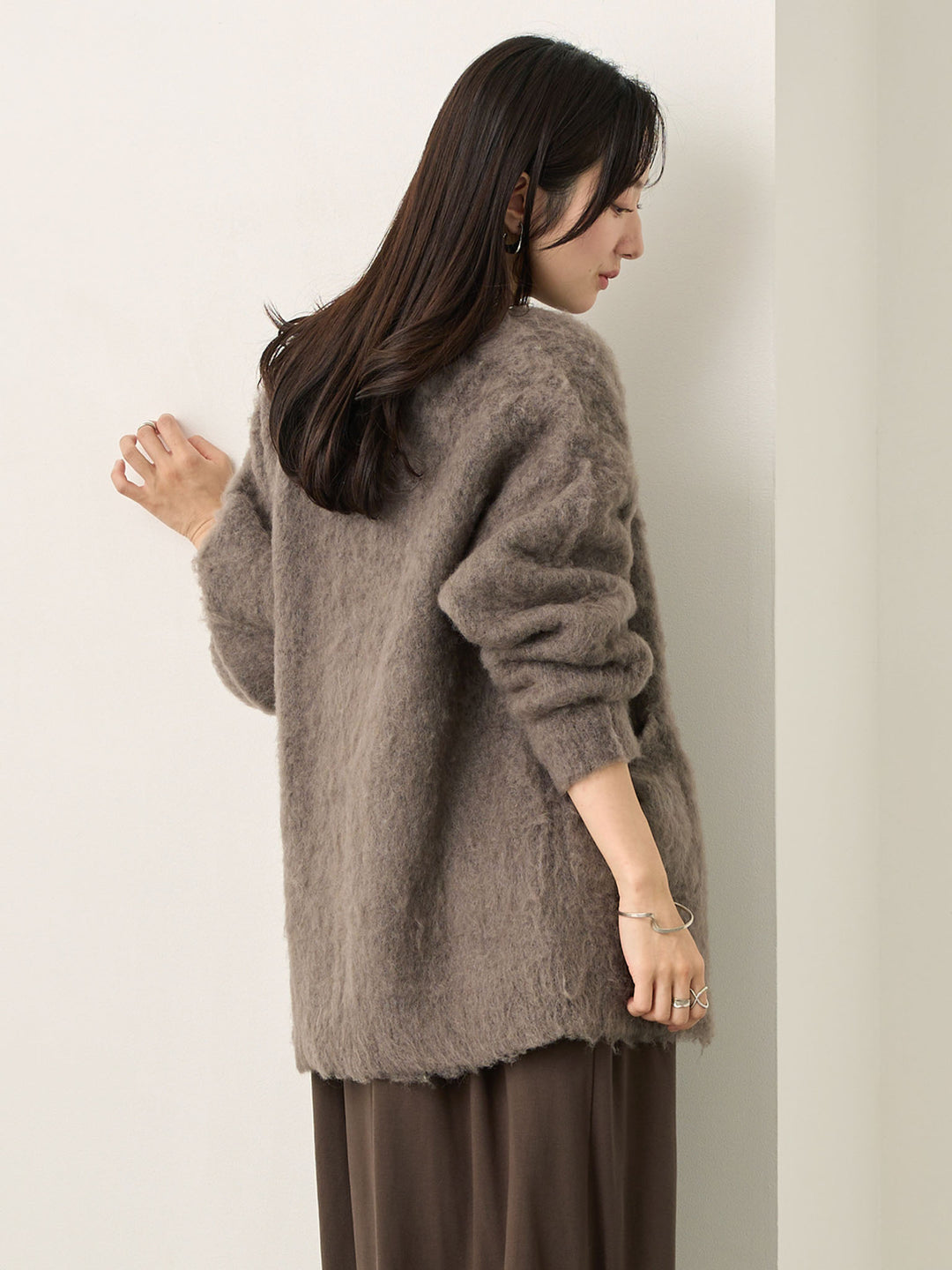 ふわシャギーカーディガン Gray