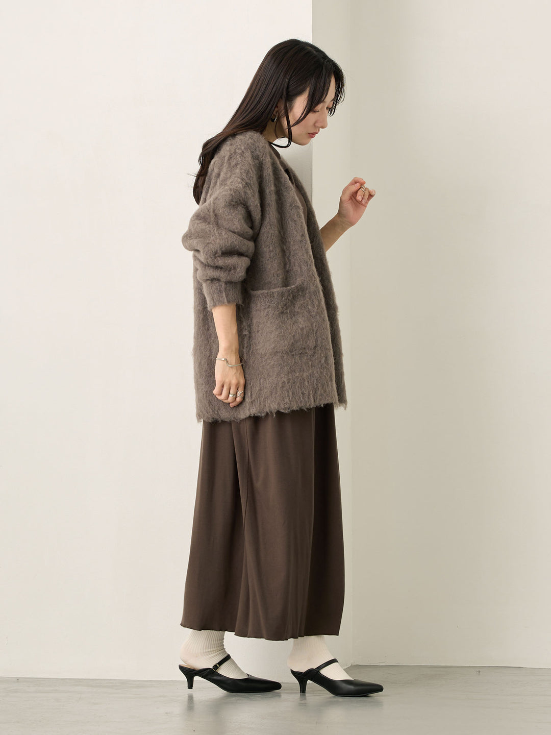 ふわシャギーカーディガン Gray