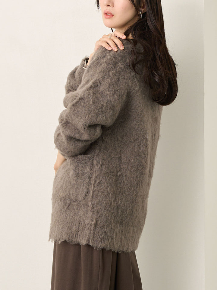 ふわシャギーカーディガン Gray