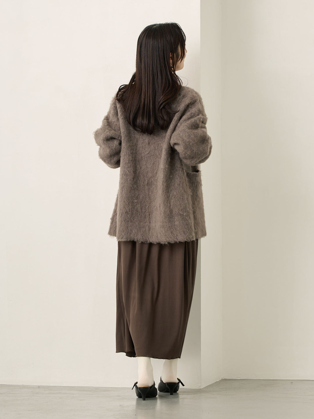 ふわシャギーカーディガン Gray