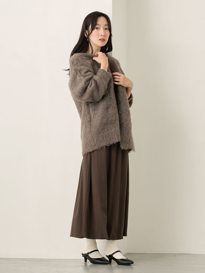 垂坠领连衣裙（炭灰色）