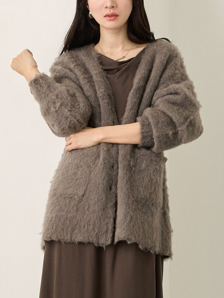 ふわシャギーカーディガン Gray
