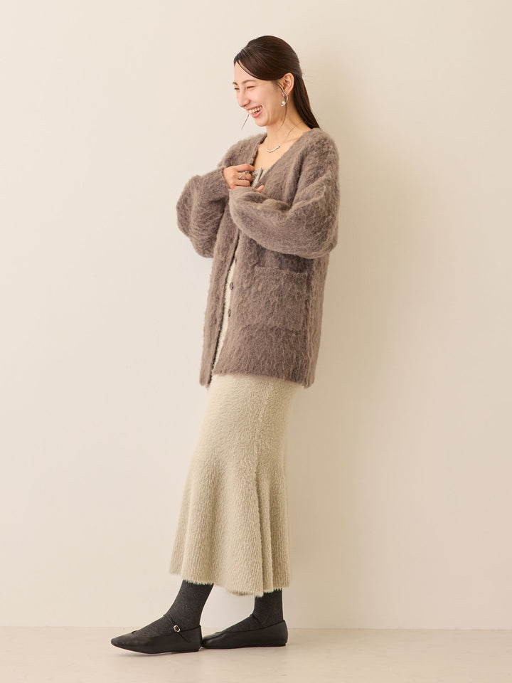 ふわシャギーカーディガン Gray