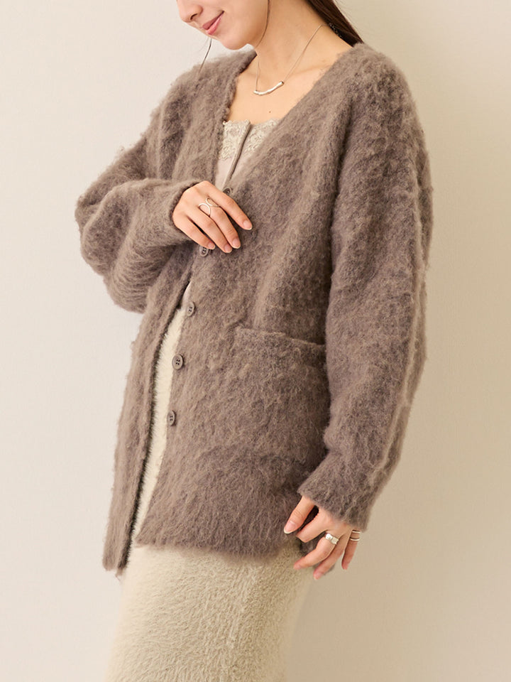 ふわシャギーカーディガン Gray