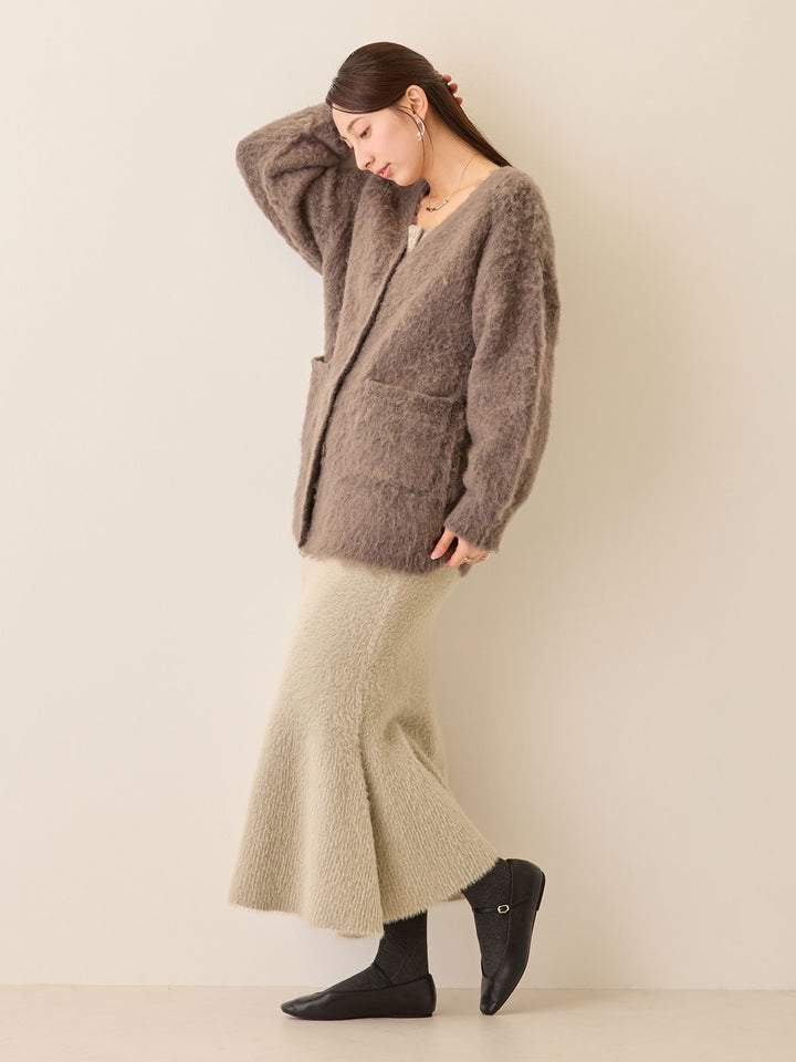 ふわシャギーカーディガン Gray