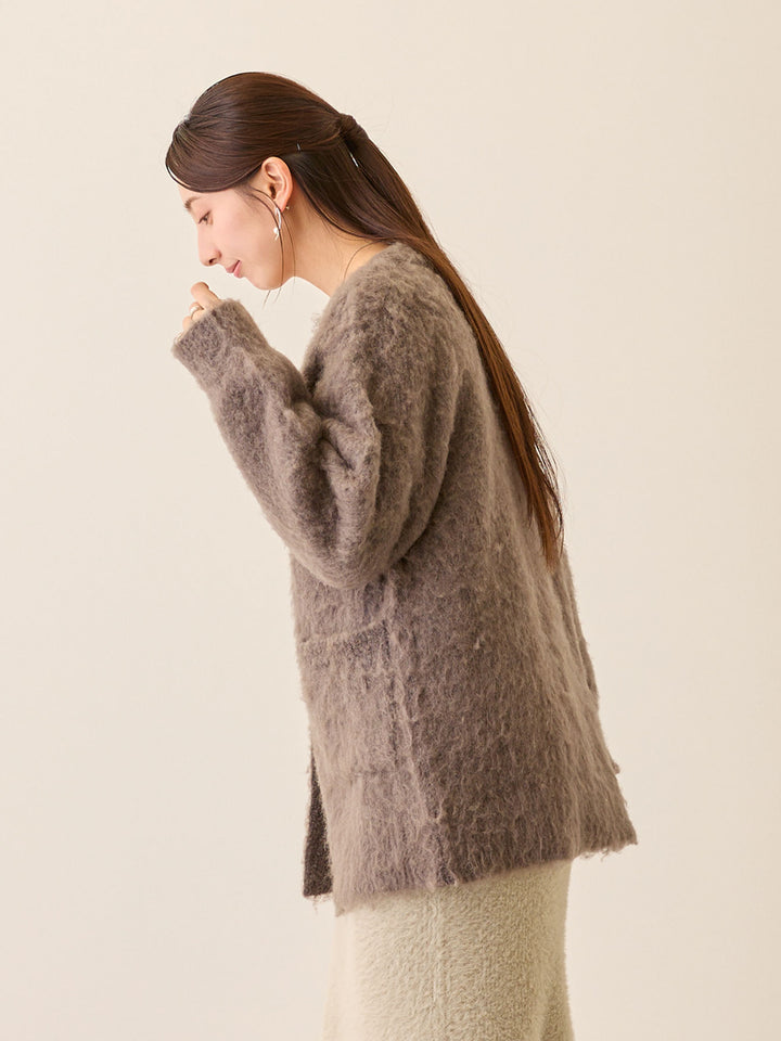 ふわシャギーカーディガン Gray