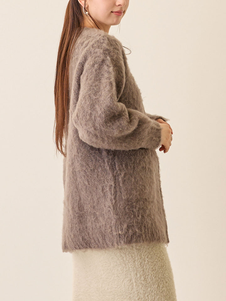 ふわシャギーカーディガン Gray