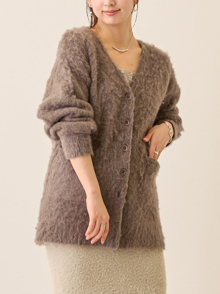 ふわシャギーカーディガン Gray