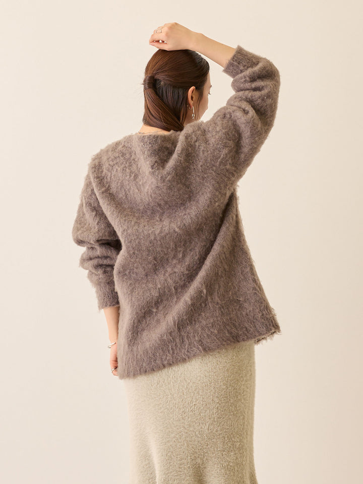 ふわシャギーカーディガン Gray