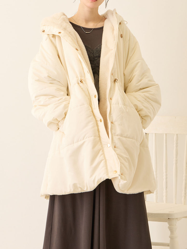 [孕妇/产后] 鸭绒外套 米色填充外套