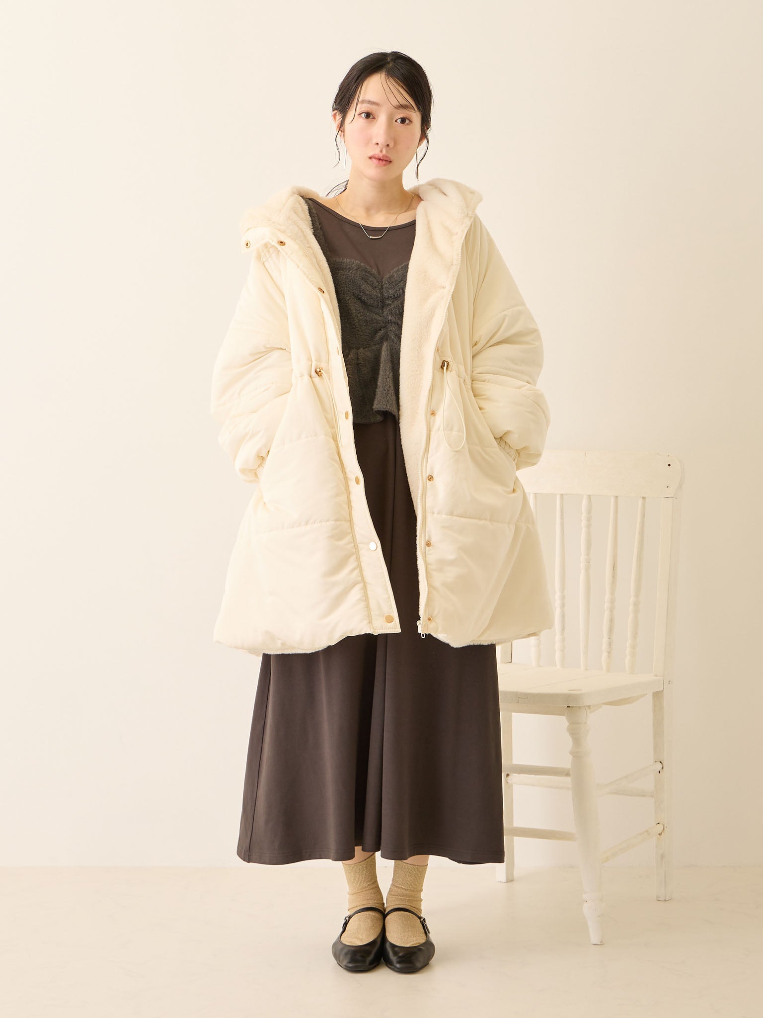 ダッカー付き中綿アウター Ecru – honono for mom&baby