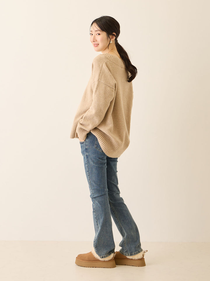 マタニティフレアデニム Blue