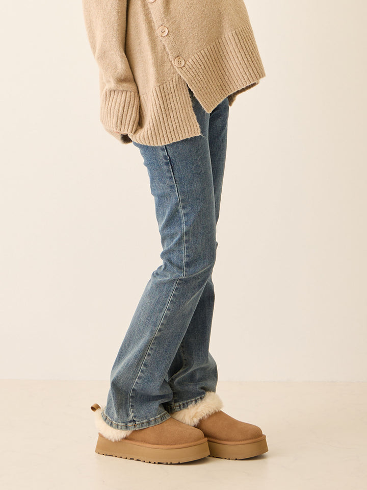 マタニティフレアデニム Blue