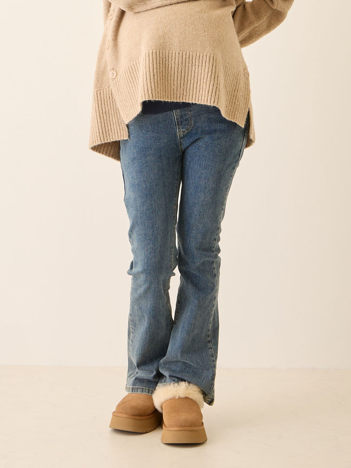 マタニティフレアデニム Blue