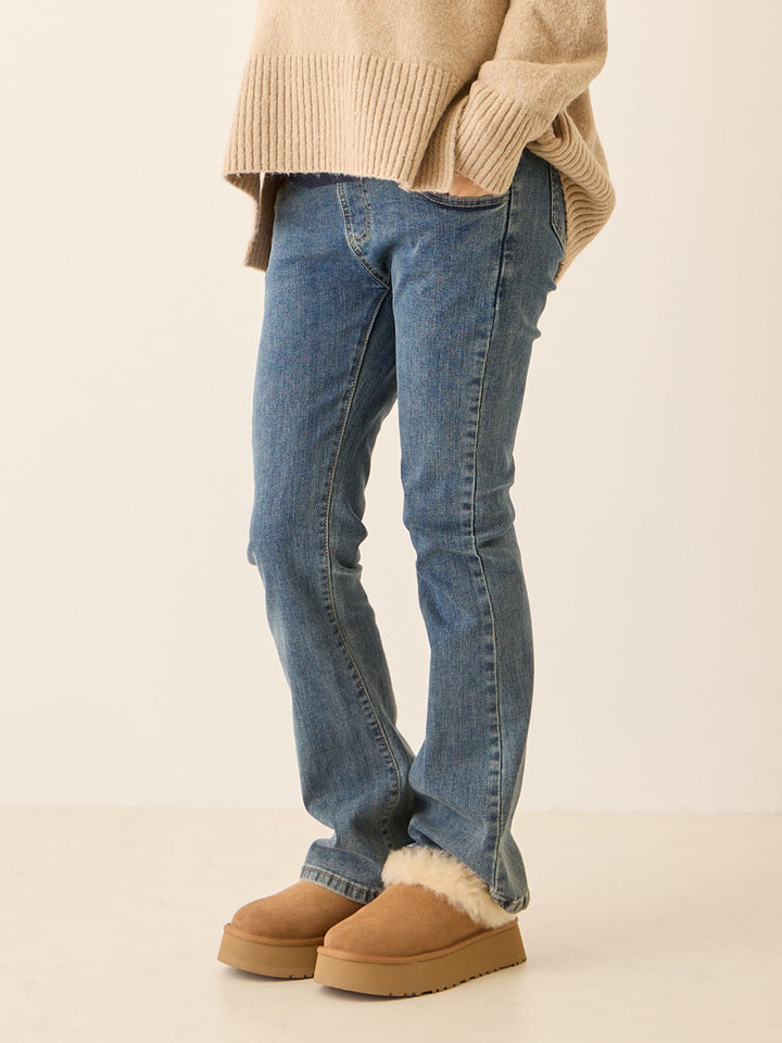 マタニティフレアデニム Blue