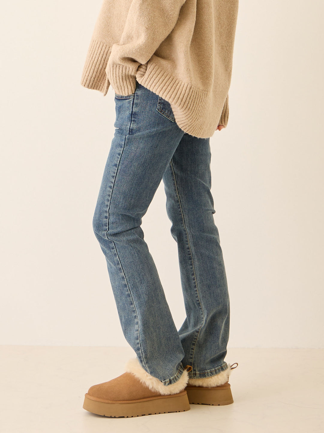 マタニティフレアデニム Blue