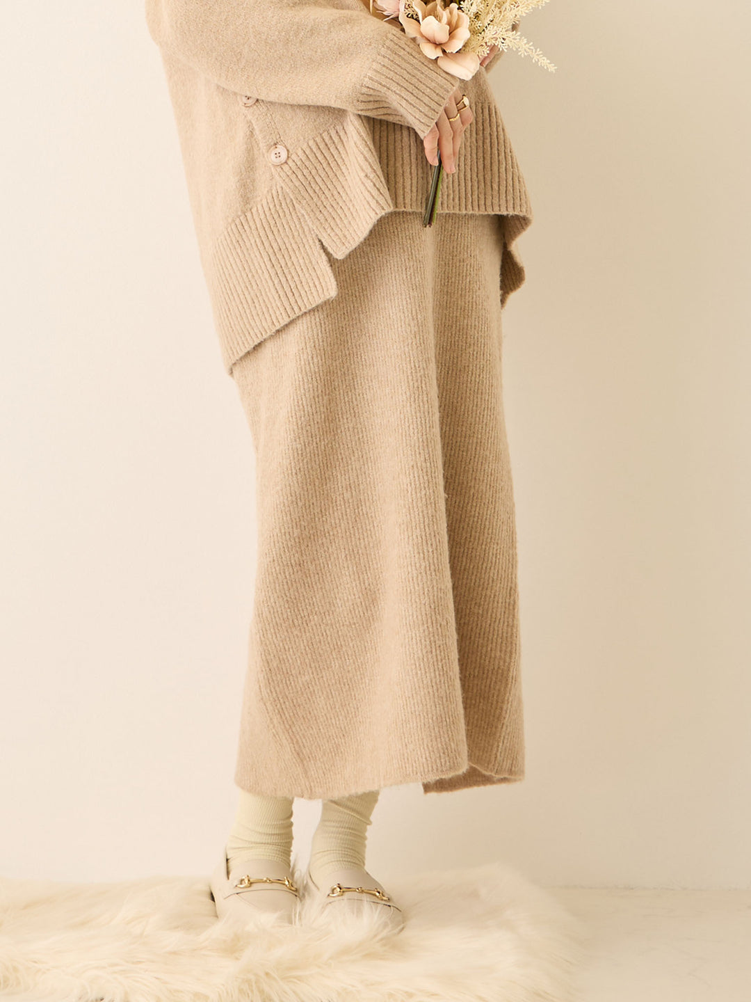 ニットタイトスカート Beige