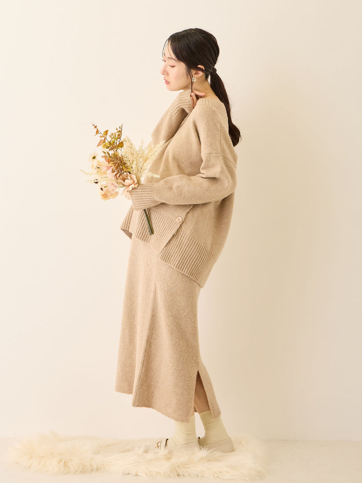 ニットタイトスカート Beige