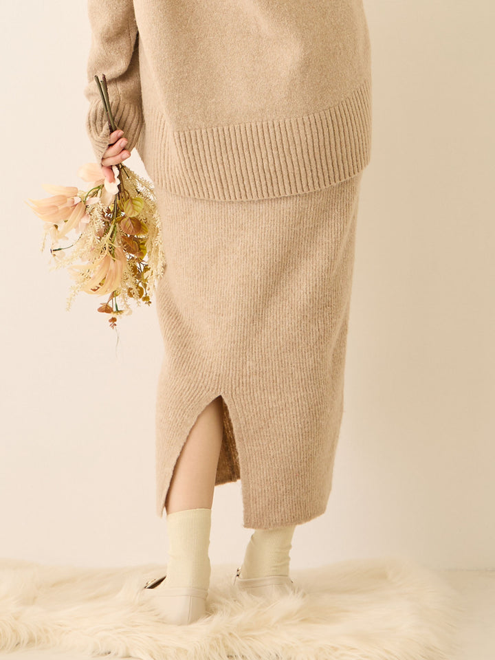 ニットタイトスカート Beige