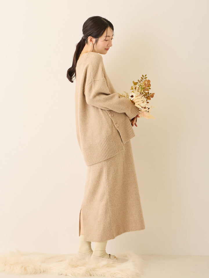 ニットタイトスカート Beige