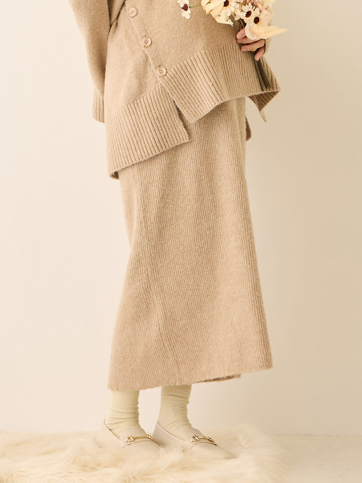 ニットタイトスカート Beige