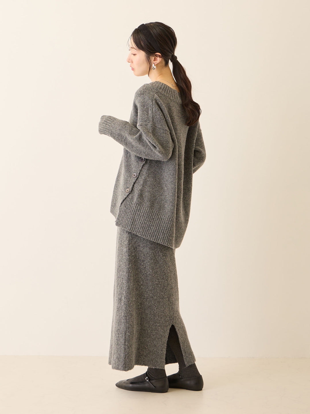 ニットタイトスカート Gray